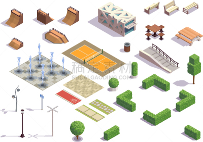 公园,城市,草坪,脚踏车,运动,长椅,网球运动,建筑业,布置,休闲