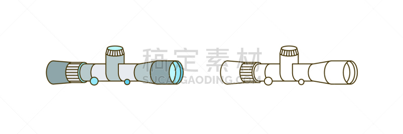 线条画,分离着色,白色,光学设备,焦点,一个物体,直的,设备用品,搜寻,观看