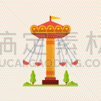 分离着色,旋转类游乐,请柬,飘然,公园,传统节日,化妆舞会服,休闲,剪影