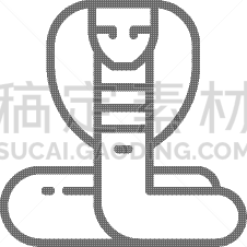 蛇,眼镜蛇,线图标,商务,名声,野生动物,古董,动物