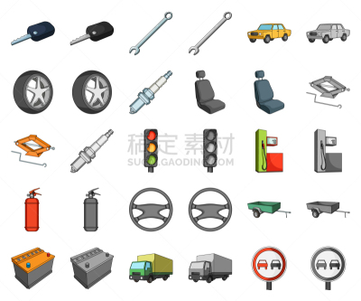 汽车,计算机图标,小罐,扶手椅,拖运卡车,设备用品,电池,车站,动物出击,超车