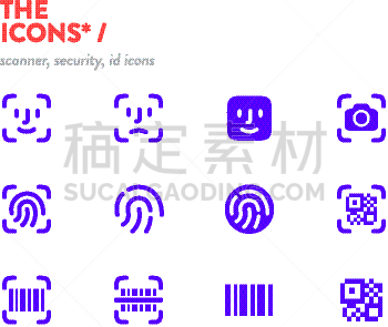 符号,平板扫描仪,像素化,分离着色,安全,数据,医学扫描,生物识别,安全的,布置