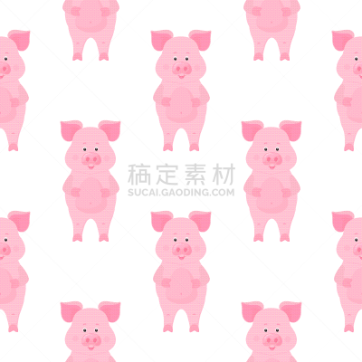 可爱的,猪,动物,卡通,幽默,农业,传统,春节,纺织品,坐