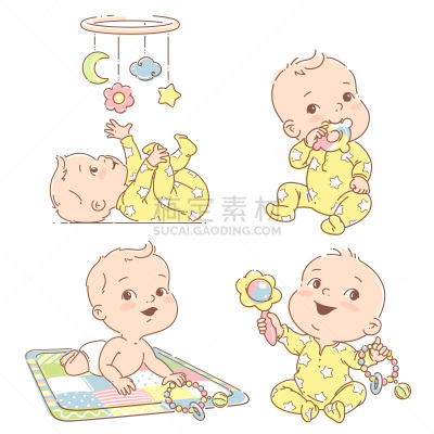 玩具,婴儿,游戏,进行中,活力,背景分离,月,女婴,紧身衣裤,儿童