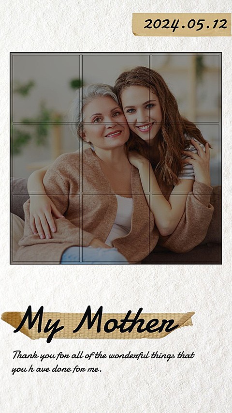 Literary Paper Background Brush Element Mother's Day Greeting Text Instagram Story