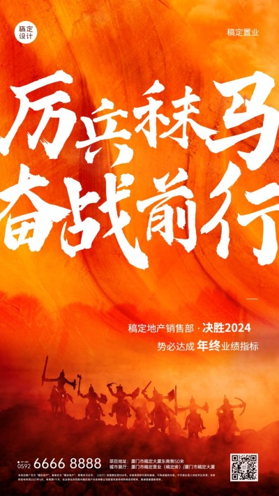 房地产激励正能量日签创意海报