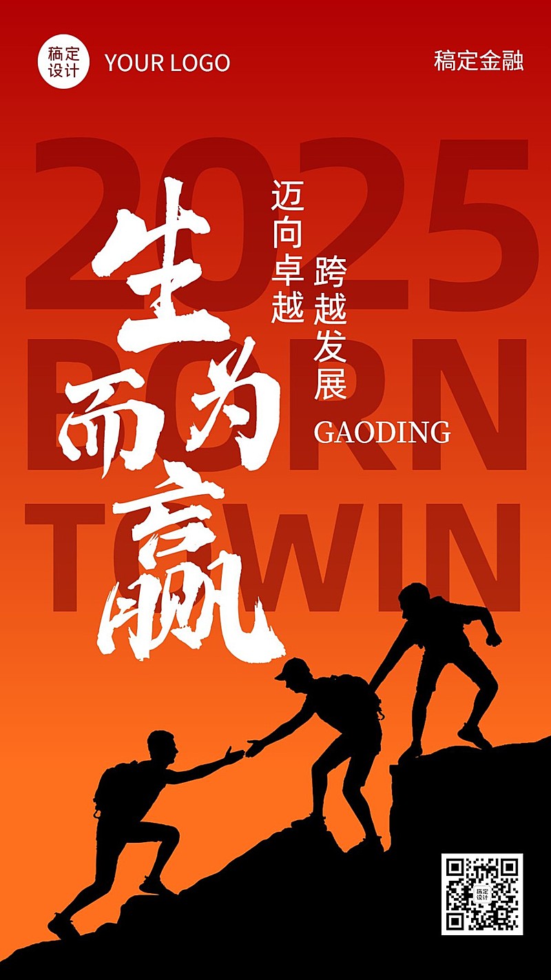 2025金融保险节日祝福激励正能量励志手机海报