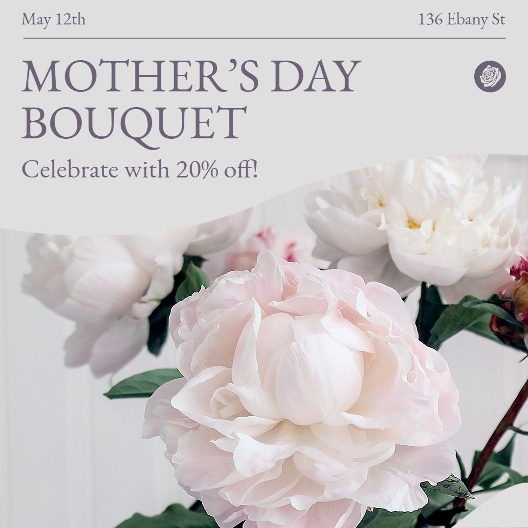 Simple Mother's Day Bouquet Promotion Ecommerce Story