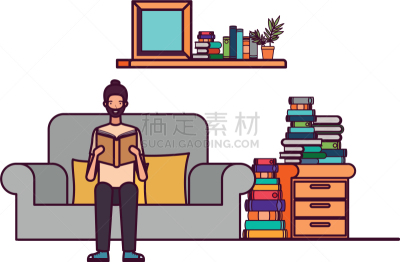 起居室,书,男人,世界读书日,图书馆,书店,分离着色,叉腰,坐,享乐