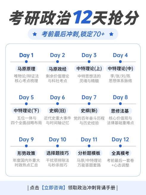 教育培训学历教育考研备考时间线小红书配图预览效果