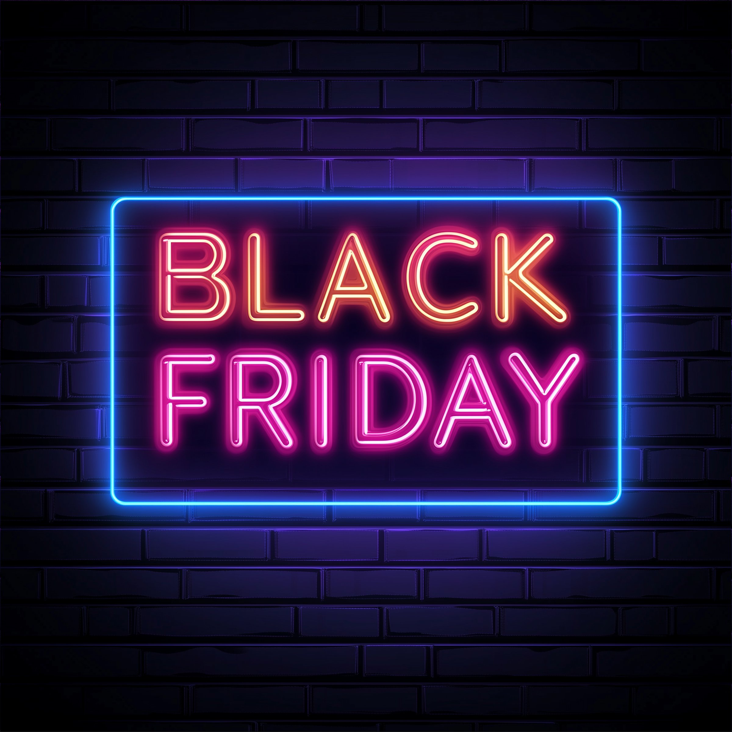 Black Friday Sales Marketing Poster Neon Light Product Background Image Black Friday Sales Marketing Poster Neon Light Product Background Image