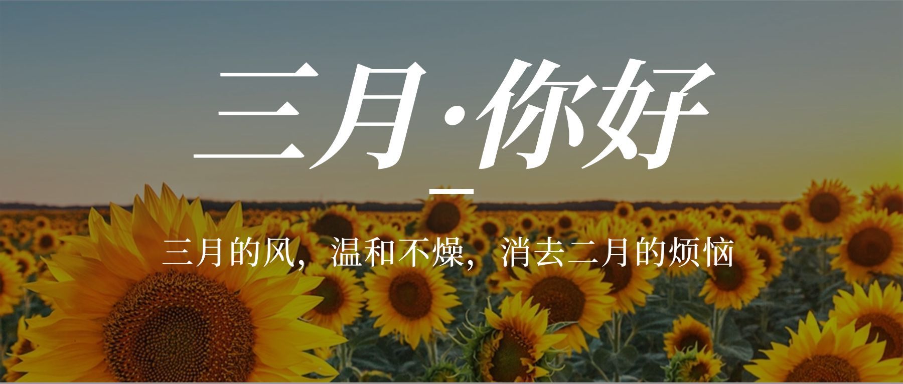 通用3月你好祝福清新公众号首图