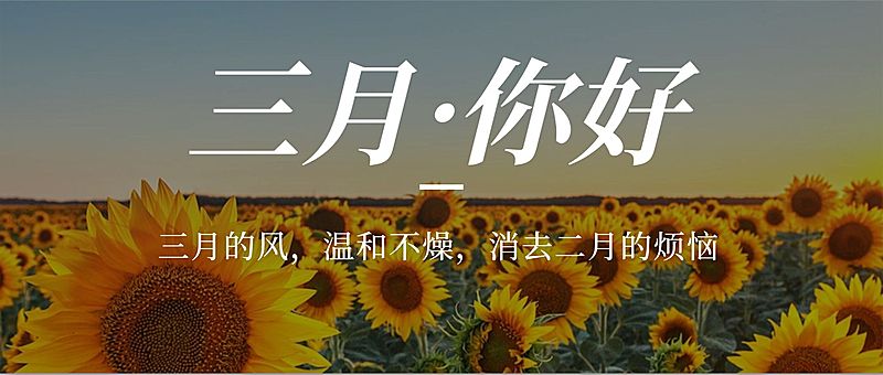 通用3月你好祝福清新公众号首图