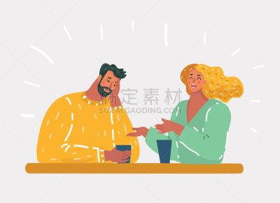 悲哀,双亲家庭,图画书,女人,女孩,永远,厌倦,说话,复古,闲谈