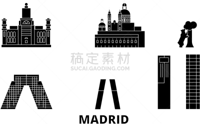 城市,城市天际线,马德里,西班牙,公寓,名声,交通,黄昏,旅行,布置