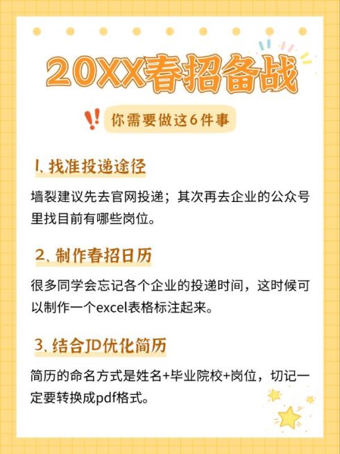 简约手绘风春招求职备战攻略小红书封面配图预览效果