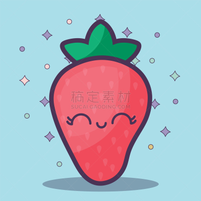 水果,可爱,草莓,性格,农业,清新,食品,维生素,果汁,熟的