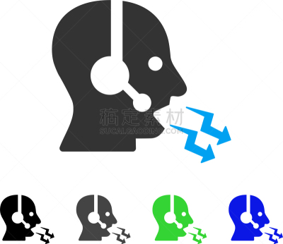 总机人员,平坦的,计算机图标,耳机,商务,丑陋,图像,大喊,进攻