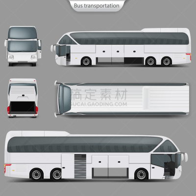长途车,视角,巴士,白色,商务,图像,模板,写实,上装,运输