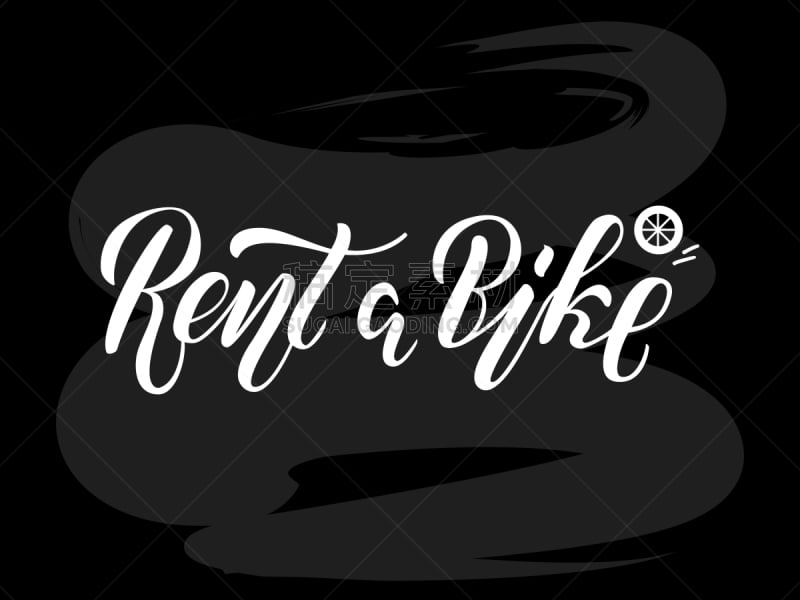 rent a bike lettering