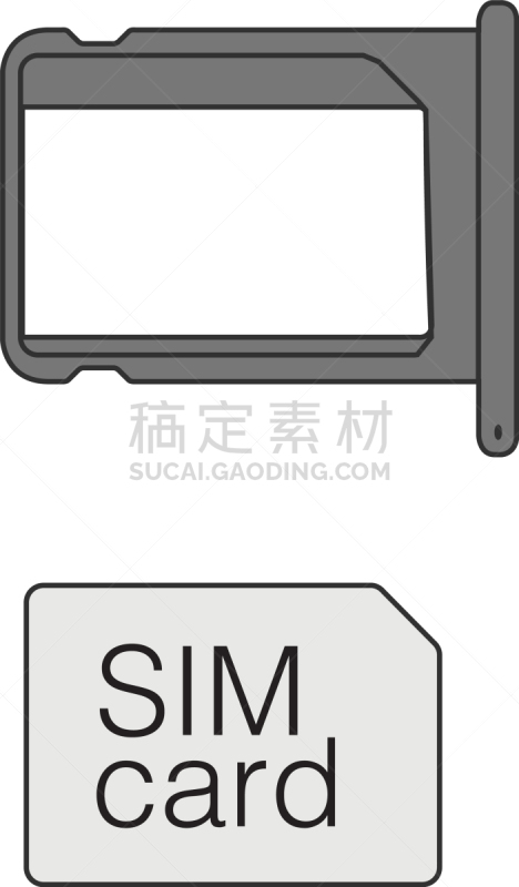 sim卡,餐盘,小的,白色,分离着色,插图画家,电脑芯片,无线电通信装置,塑胶,技术