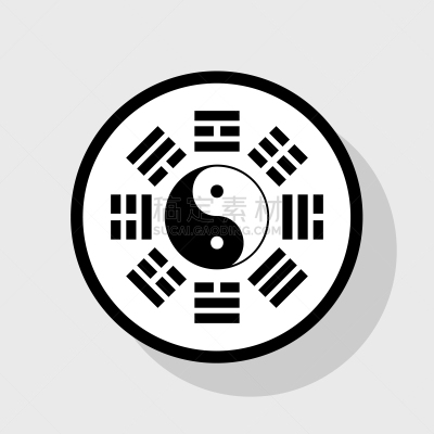 阴阳符,标志,白色,丰,哲学家,风,排列