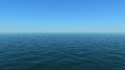 向外观赏海面平静的水域