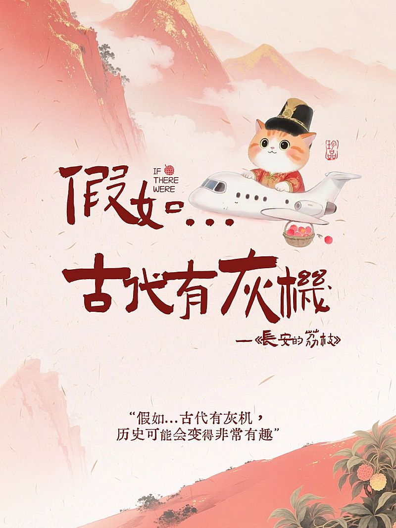 长安的荔枝趣味大字小红书封面aigc