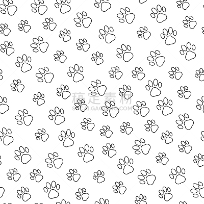 狗,细的,四方连续纹样,背景,绘画插图,猫,矢量,爪子,线条,宠物商店