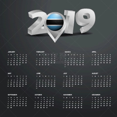 2019,模板,日历,字体,银色,新年,白昼,商务,非洲,数字30
