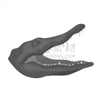 分离着色,鳄鱼,图标,单色调,创造力,自然,非洲,图像,凯门鳄属,动物牙齿