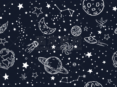 行星,天空,绘画插图,夜晚,轮廓,太空,矢量,式样,星星,包装纸