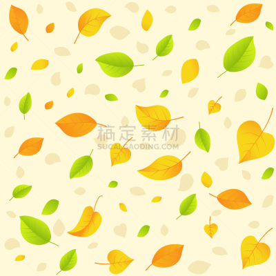 四方连续纹样,秋天,叶子,安逸,背景分离,环境,简单,天气,植物,背景