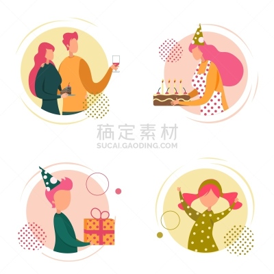 家庭,白色,生日,分离着色,女儿,姐妹,兄弟,背景分离,父母,蛋糕