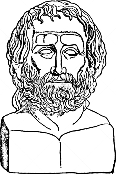 Euripides,Named Playwright,白色,黑色,名声,图像,矢量,雕刻图像,复古