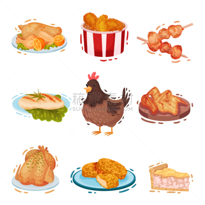 盘子,鸡肉,华丽的,热,菜单,清新,食品,布置,午餐,油炸
