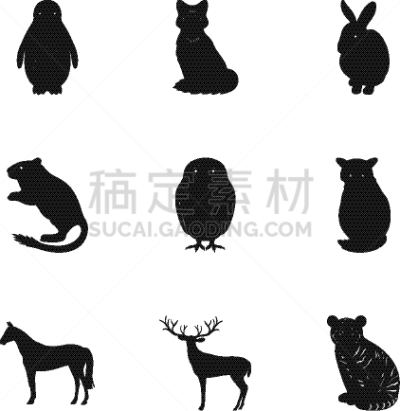 猫,猫头鹰,鹿,公鸡,母牛,虎,狗,动物,鸟类,品牌名称