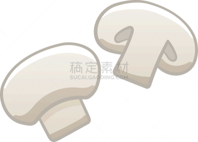 cartoon style isolated champignon