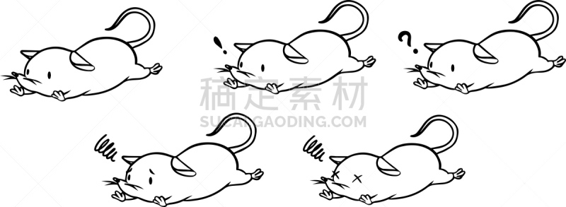 矢量,鼠,绘画插图,动物研究,科学实验,十二生肖,哺乳纲,动物,实验大白鼠,问号