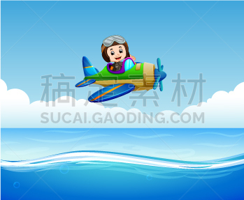 海洋,飞机,在上面,车轮,座舱,云,技术,涡轮,驾机,骑
