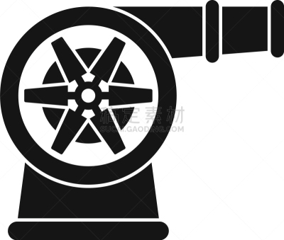 car turbo fan icon simple style