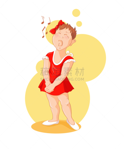 女孩,紧握双手,红色,歌手,技能,鞋子,图像,唱,试听,站
