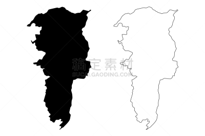 厄瓜多尔,玻利瓦尔省,草图,城市,办公室,潦草,分离着色,剪影