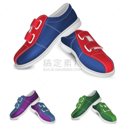 模板,保龄球鞋,分离着色,白色,矢量,红色,比例,鞋子,图像,休闲