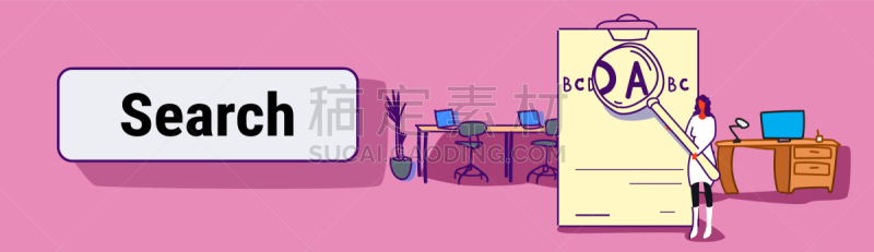 信函,女人,拿着,迅速变焦效果,放大镜,玻璃,商务,焦点,单词,椅子