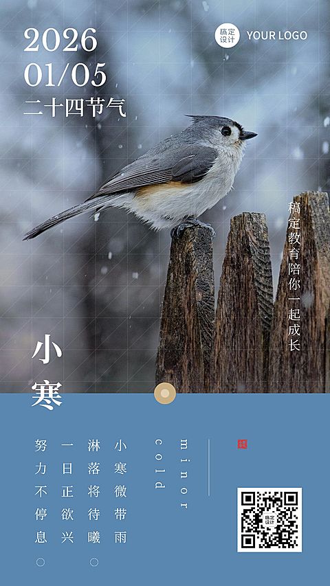 小寒节气祝福宣传海报