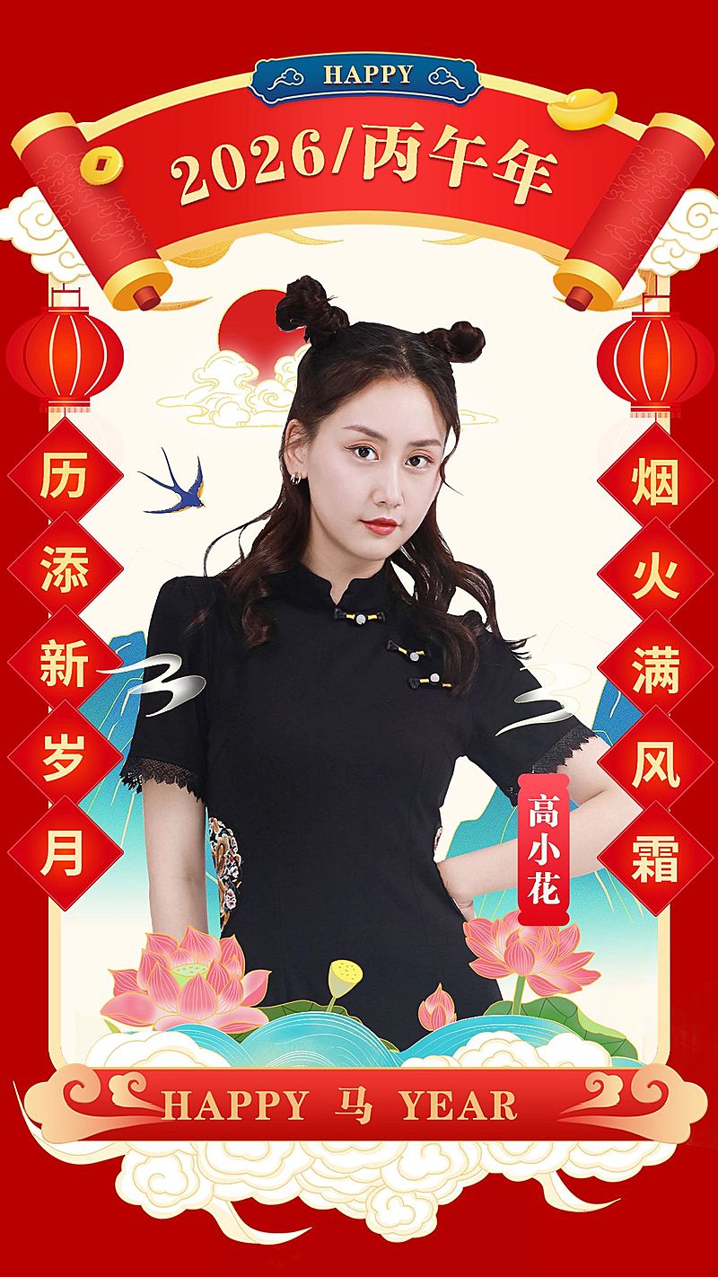 元旦春节明星人像祝福海报