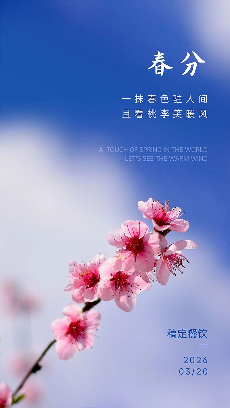 春分二十四节气实景海报