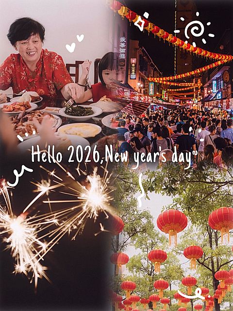 春节晒图春节祝福新年祝福新年元旦晒照拼图plog模板