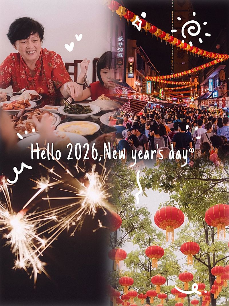 春节晒图春节祝福新年祝福新年元旦晒照拼图plog模板